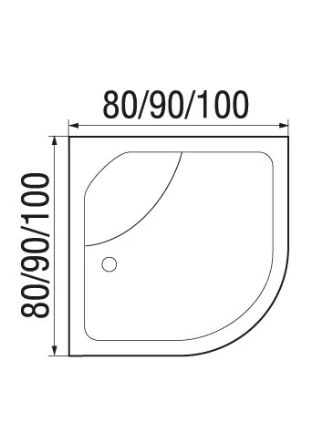 Душевая кабина River NARA LIGHT 80/15 MT (10000001686) 80х80 четверть круга - фото 4