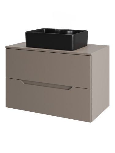 Тумба с раковиной Orange Line Li-70TuLMDF+B01-475MB 70х46х70 подвесная цвет латте матовый