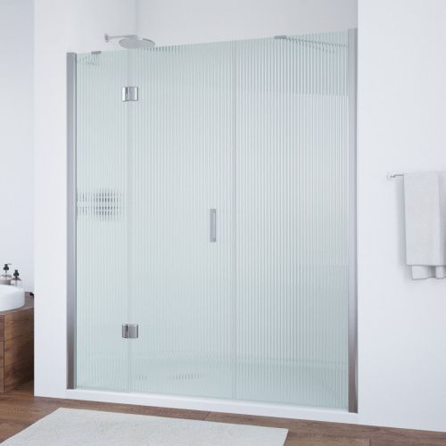 Душевая дверь Vegas-Glass AFP-F TUR+NOVO AFP-F TUR NOVO h1890 190 08 Moru L 190х189 стекло рифленое профиль хром глянцевый