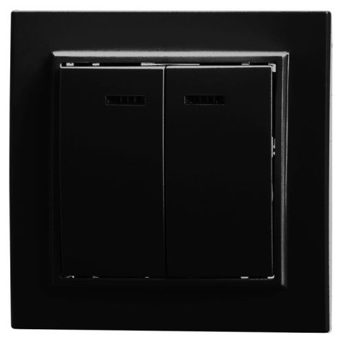 Выключатель 2-клавишный с индикатором Stekker PSW10-9002-03 39471
