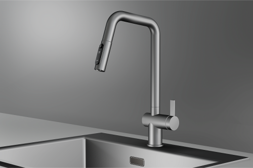 Смеситель для кухни Granula Kitchen Space 7273, СТАЛЬ МАТОВАЯ на мойку сталь матовая
