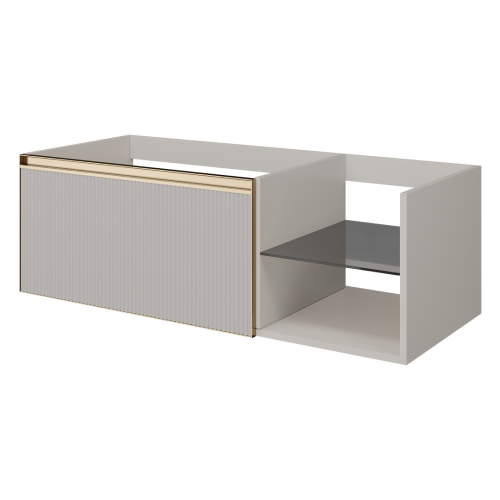 Тумба под раковину Armadi Art Quatro 790-M6-120-CM-RIB-MG 120х50х40 подвесная цвет серый