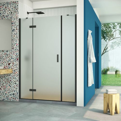 Душевая дверь Vegas-Glass AFP-F Retta AFP-F Retta 130 02М 10 L 130х200 стекло матовое профиль черный