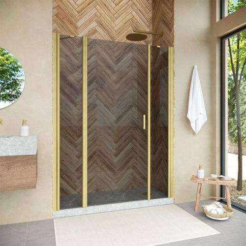 Душевая дверь Vegas-Glass EP-2F NOVO EP-2F NOVO 210 03 07 L 210х190 стекло тонированное профиль золото