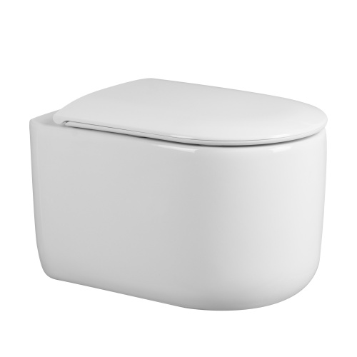 Унитаз подвесной Abber Bequem AC1129 белый с сиденьем микролифт безободковый смыв торнадо