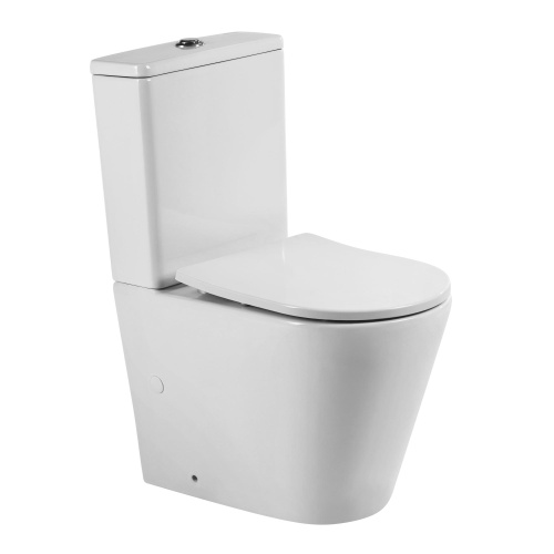 Унитаз напольный с бачком BelBagno FLAY-R BB2149CP-TOR/BB2149T/BB2031SC белый с сиденьем микролифт безободковый смыв торнадо