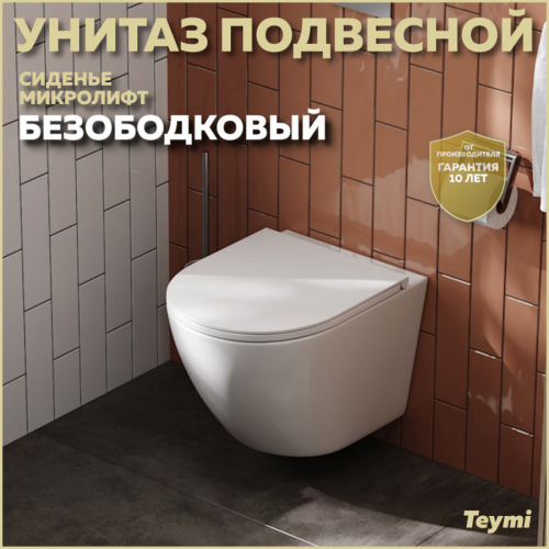 Унитаз Teymi Lina T40102 подвесной