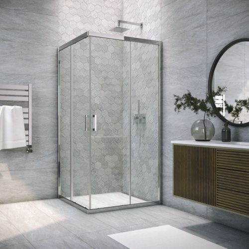 Душевой уголок Vegas-Glass ZA TUR+NOVO ZA TUR NOVO 100 08 crystalvision 100х100 стекло прозрачное профиль хром без поддона