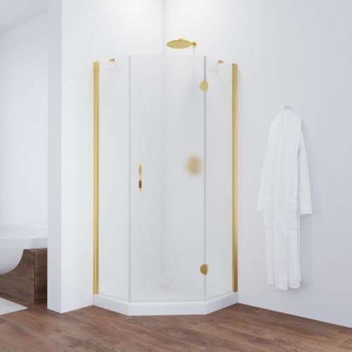 Душевой уголок Vegas-Glass AFA-Pen TUR+NOVO AFA-Pen TUR NOVO h1890 110 09 02 R 110х110 стекло рифленое профиль золото глянцевое без поддона