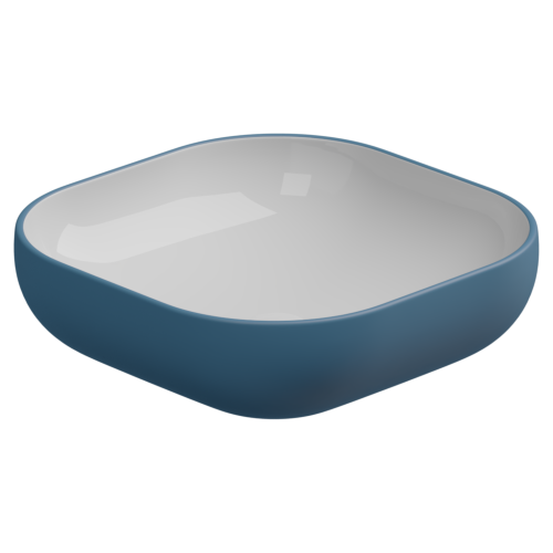 Раковина GSG Ceramic Design Easy 45см EALAVQU45BI000/027 накладная цвет белый/синий