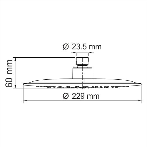 Верхний душ WasserKRAFT Isar 1300 A115 бронза - фото 5