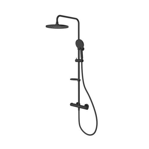 Душевая стойка Milardo Ideal Spa ILSBLTHM89 настенная цвет черный матовый