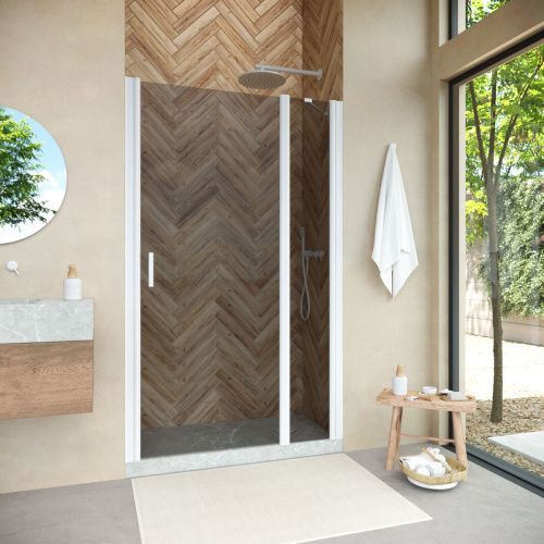 Душевая дверь Vegas-Glass EP-F-1 NOVO EP-F-1 NOVO h2000 110 01 07 R 110х200 стекло тонированное профиль белый