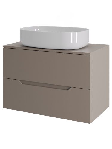 Тумба с раковиной Orange Line Li-70TuLMDF+B08-600W 70х46х71 подвесная цвет латте матовый