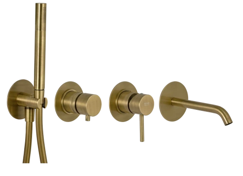 Смеситель для ванны Remer X Style X96S03ROXXVO встраиваемый в стену латунь брашированная без термостата