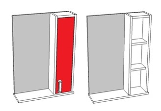 Зеркало-шкаф Corozo Колор SD-00000683 50х15х70 подвесной цвет белый - фото 5 Зеркало-шкаф Corozo Колор SD-00000683 50х15х70 подвесной цвет белый - фото 5