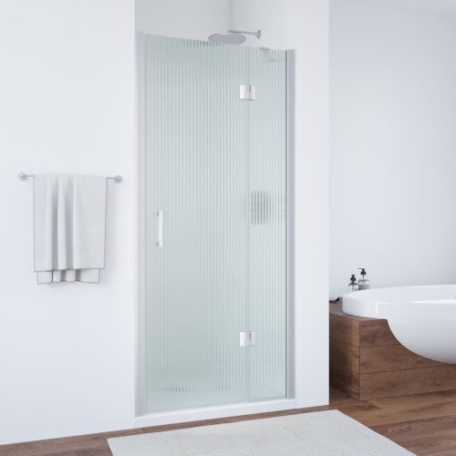 Душевая дверь Vegas-Glass AFP TUR+NOVO AFP NOVO 90 07 Moru R 90х190 стекло рифленое профиль хром