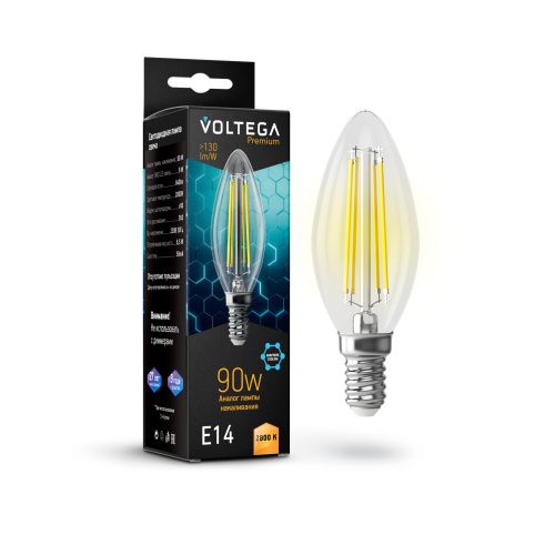 Лампочка светодиодная Voltega Candle 9W Graphene 7134