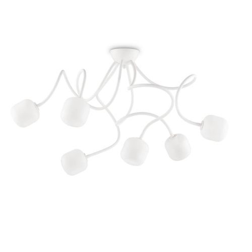 Люстра потолочная Ideal lux Octopus (Оцтопус) Octopus PL6 Bianco