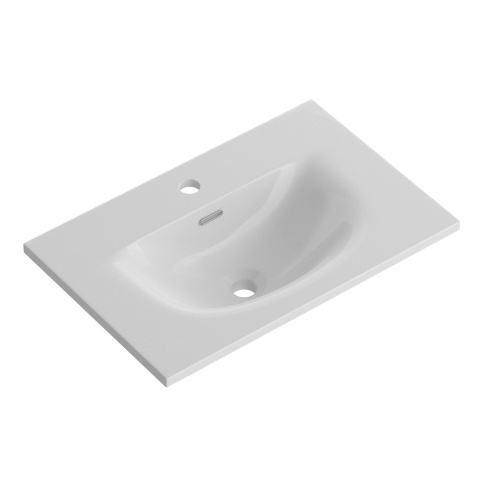 Раковина керамическая BelBagno BB-8099-3-60 61х40 накладная цвет белый глянцевый