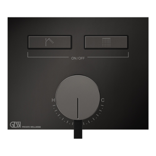 Смеситель для душа Gessi Hi-Fi 63079#706 встраиваемый в стену черный (внешняя часть)