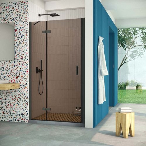 Душевая дверь Vegas-Glass AFP Retta AFP Retta 90 02М 05 L 90х200 стекло тонированное профиль черный