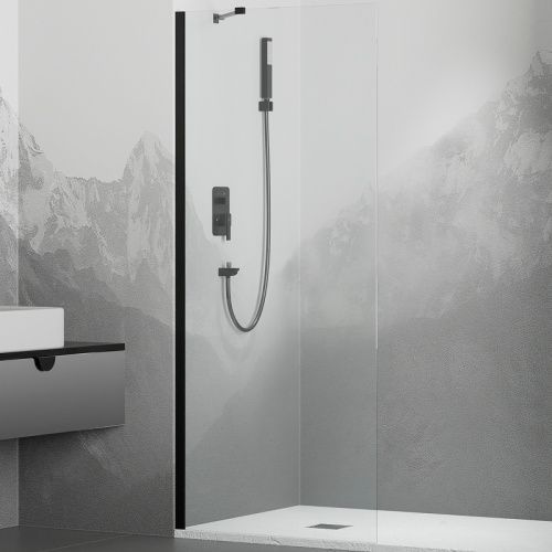 Душевая перегородка RGW Walk In 351011009-14 90х195 стекло прозрачное профиль черный