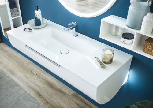 Тумба под раковину Puris Rounds SET29901B(793/111) 92х50х32 подвесная цвет белый матовый