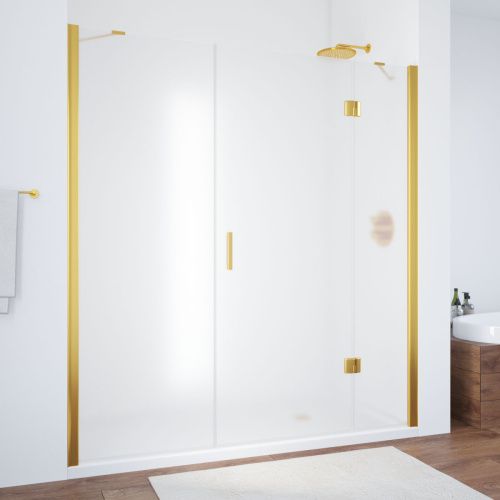 Душевая дверь Vegas-Glass AFP-F TUR+NOVO AFP-F TUR NOVO h1890 140 09 10 R 140х190 стекло матовое профиль золото