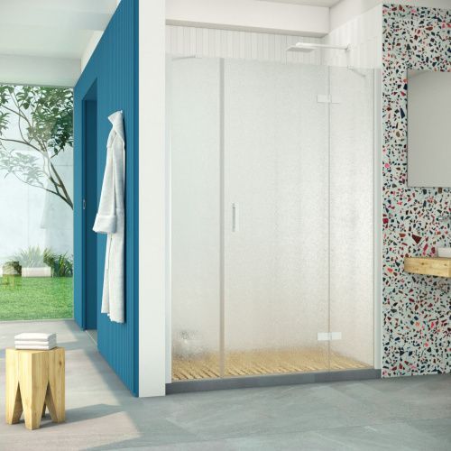 Душевая дверь Vegas-Glass AFP-F Retta AFP-F Retta 130 01 02 R 130х200 стекло рифленое профиль белый