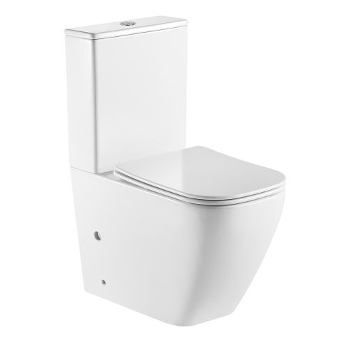 Унитаз-компакт напольный с бачком Azario LEVANTO AZ-1228A белый с сиденьем микролифт безободковый каскадный смыв