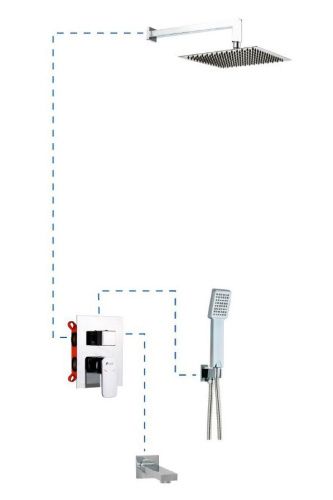 Душевой комплект AQG 19ARLEC31602 настенный