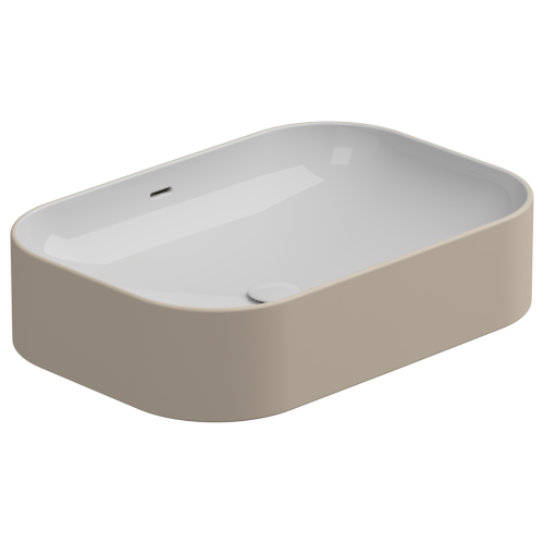 Раковина GSG Ceramic Design Easy 60см EALAVTP60BI000/034 накладная цвет белый/бежевый