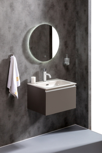 Тумба под раковину Armadi Art Vallessi 837-060-A glossy 60х46х53 подвесная цвет антрацит