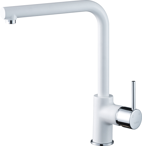 Смеситель для кухни Rivelato 9021601 brina cromo на мойку белый/хром