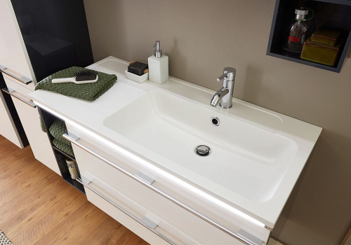 Раковина из минерального литья Marlin 3250star MWSTA10L 101х45 подвесная цвет белый 1 отверстие под смеситель