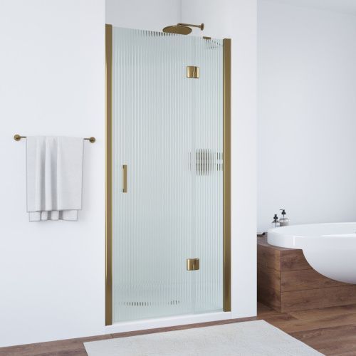 Душевая дверь Vegas-Glass AFP TUR+NOVO AFP TUR NOVO h1890 90 05 Moru R 90х190 стекло рифленое профиль бронза