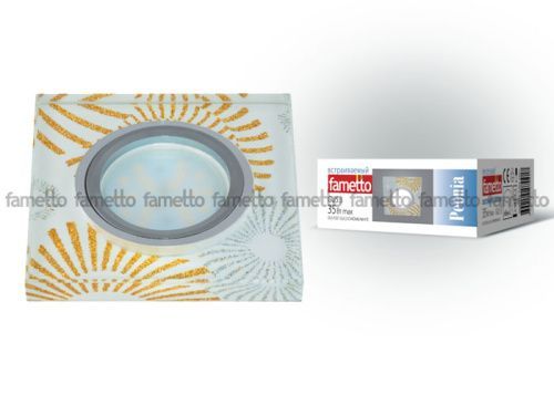 Светильник встраиваемый Fametto Peonia (Пеониа) DLS-P201 GU5.3 CHROME/WHITE