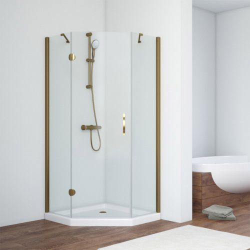 Душевой уголок Vegas-Glass AFA-Pen TUR+NOVO AFA-Pen TUR NOVO h1890 110 05 crystalvision L 110х110 стекло прозрачное профиль бронза без поддона