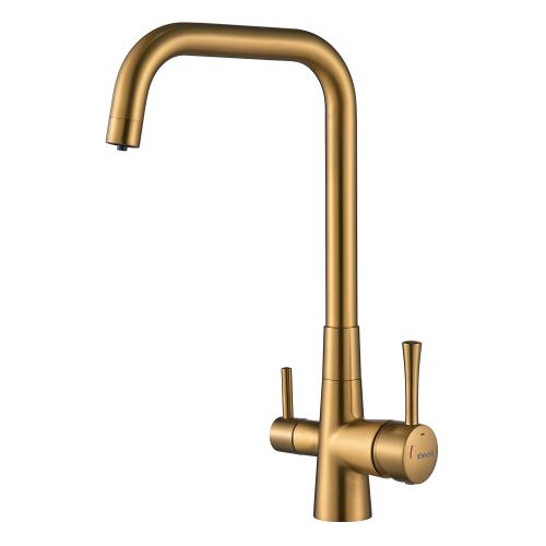 Смеситель для кухни Shevanik S528G на мойку золото