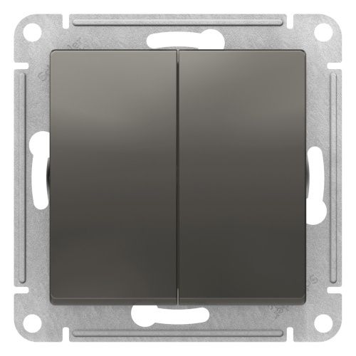 Переключатель 2-клавишный перекрестный 2 x сх. 7 10АХ Systeme Electric AtlasDesign (АтласДесигн) ATN000973