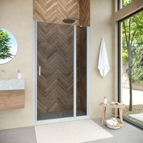 Душевая дверь Vegas-Glass EP-F-1 NOVO EP-F-1 NOVO 155 07 07 R 155х189 стекло тонированное профиль хром матовый