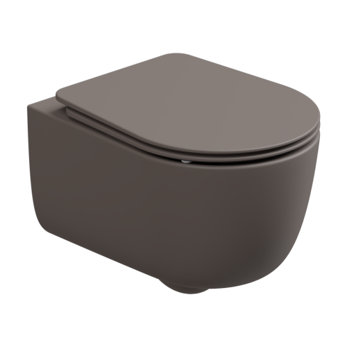 Чаша унитаза подвесная GSG Ceramic Design Hit! HIWCSO029 цвет коричневый без сиденья безободковая смыв торнадо