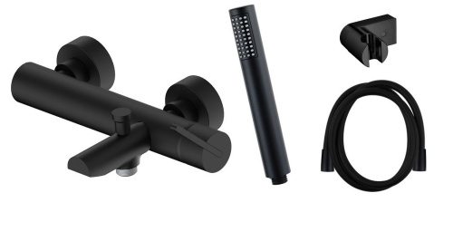 Смеситель AQG Urban 01URB424NG настенный черный матовый