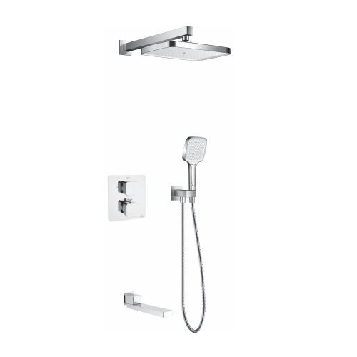Душевая система Rose R1595F встраиваемая в стену цвет белый/хром с термостатом