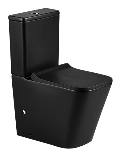 Унитаз-компакт Azario Quadro AZ-2175-MB напольный с бачком
