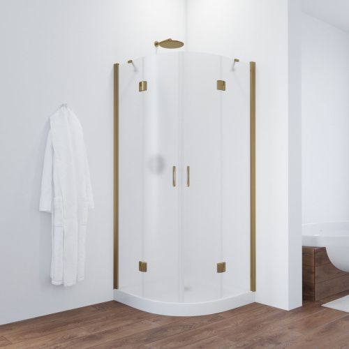 Душевой уголок Vegas-Glass AFS TUR+NOVO AFS TUR NOVO h1890 80 05 10 R 80х80 стекло матовое профиль бронза без поддона