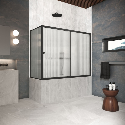 Душевая шторка на ванну Vegas-Glass ZV+ZVF Protec ZV+ZVF Protec 190*90 02М Moru 190х140 стекло рифленое 6 мм