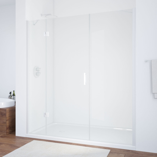 Душевая дверь Vegas-Glass AFP-F TUR+NOVO AFP-F NOVO 190 01 crystalvision L 190х189 стекло ультраосветленное 6 мм