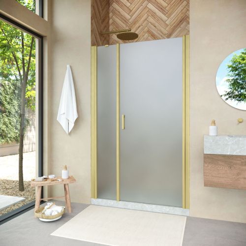 Душевая дверь Vegas-Glass EP-F-2 NOVO EP-F-2 NOVO 135 03 10 R 135х189 стекло матовое профиль золото матовое